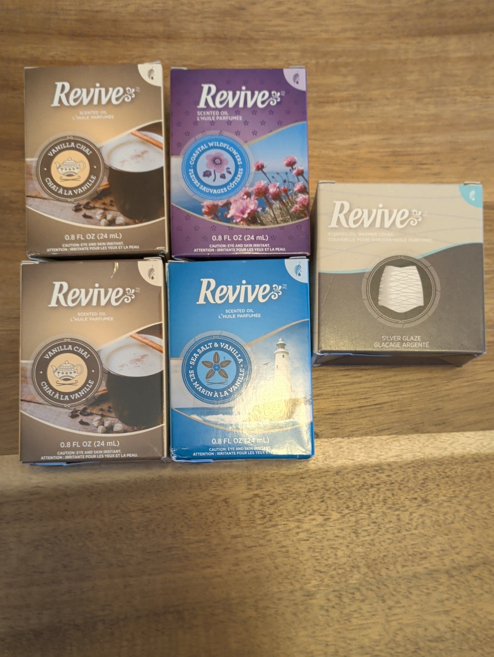 Revive Scented Oil Refills- Lot Of 4 + Bonus Warmer Cover